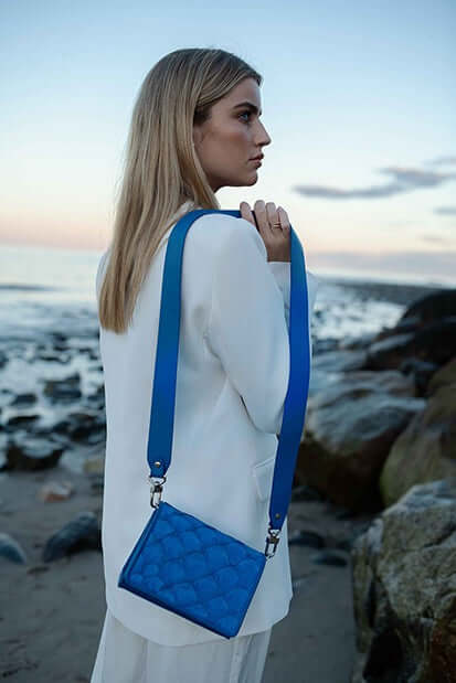 Lola Crossbody - Cobalt Pirarucu