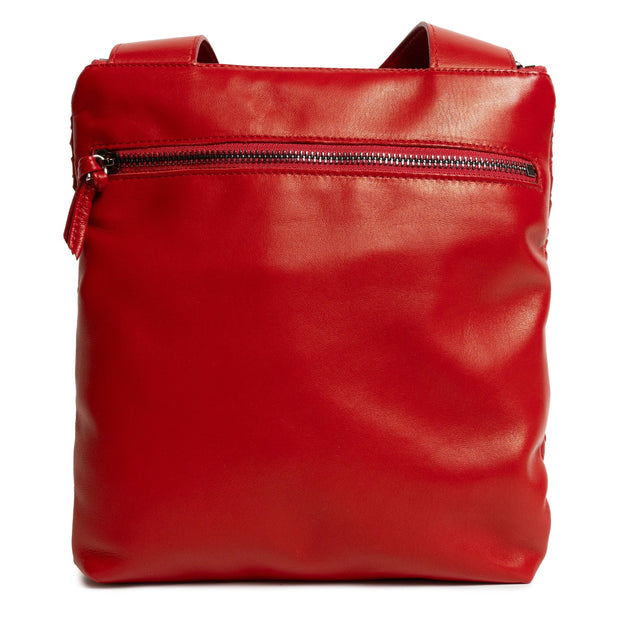 Kim Nappa Leather Crossbody Bag in Red