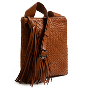 Kim Nappa Leather Crossbody Bag in Cuoio