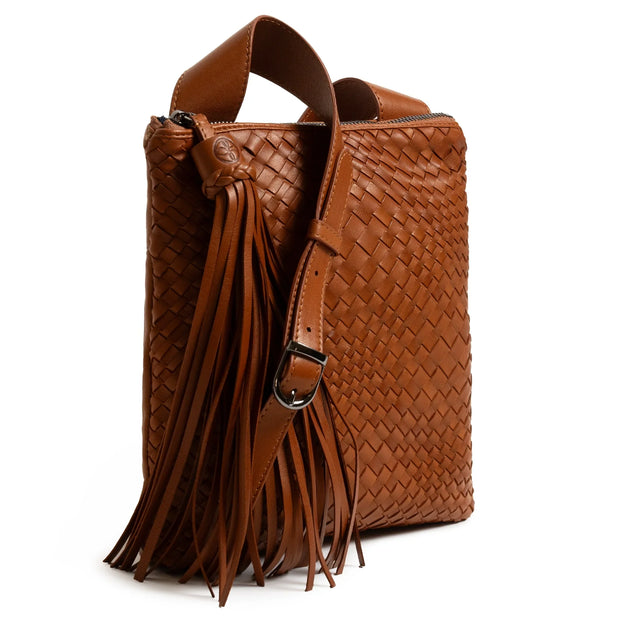 Kim Nappa Leather Crossbody Bag in Cuoio