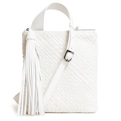 Kim Nappa Leather Crossbody Bag in White