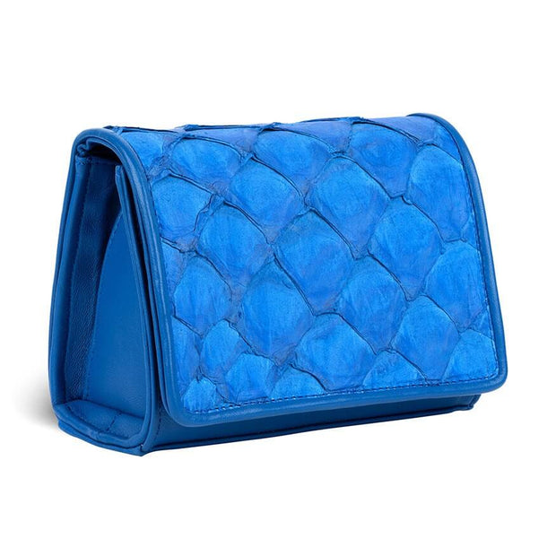 Lola Crossbody - Cobalt Pirarucu