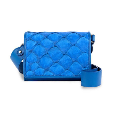 Lola Crossbody - Cobalt Pirarucu