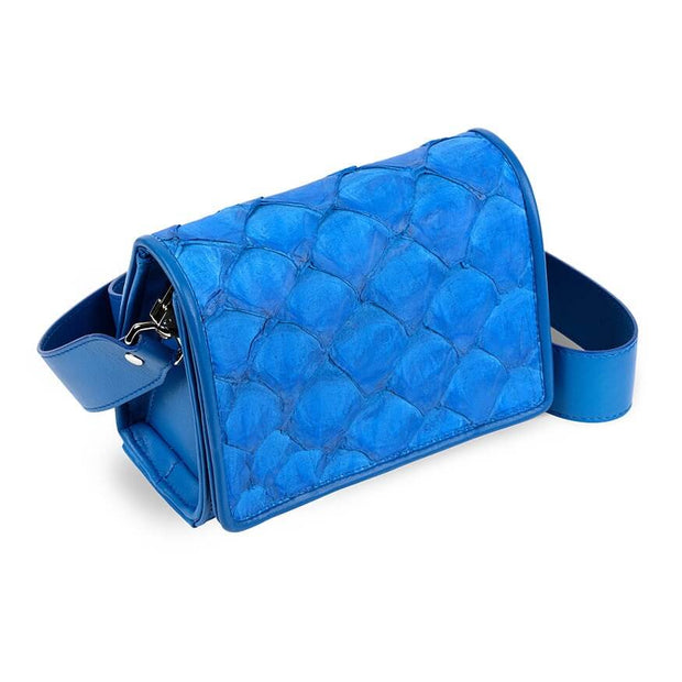 Lola Crossbody - Cobalt Pirarucu